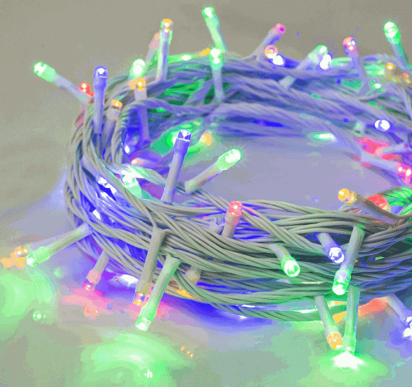 Гирлянда нить LED бел.провод, разноцветная (50л. 6,5м)