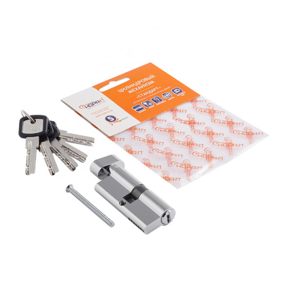 Цилиндр.мех-м ЛПУВ.УК-80 (хром) (40-40)  "Нора-М"