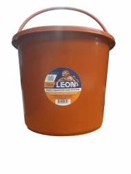 Ведро строительное ударопрочное LEON круглое 12л КРАСНОЕ ПРЕМИУМ