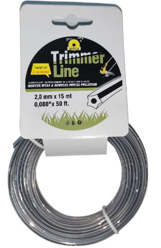 Леска для триммера звезда износостойкая (трос) 2,0мм/15м (40 шт.)