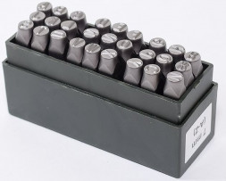 378207 Набор клейм буквенных латиница 7мм