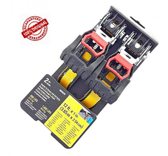 Ремни стяжные с храповым механизмом (3,65м*2,54см) 816кг (2шт) CAT