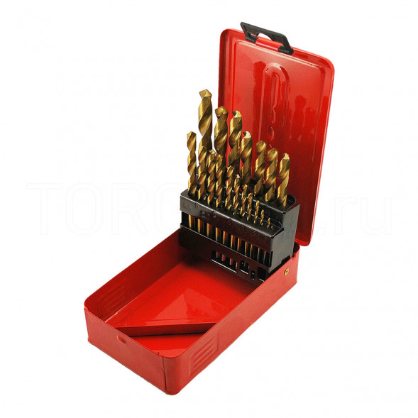 Набор Сверл по металлу HSS 19 предметов от 1-10 мм  ТИТАН СТРОНГ