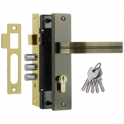 Замок врезной 706К-61,5 мм (старая бронза)