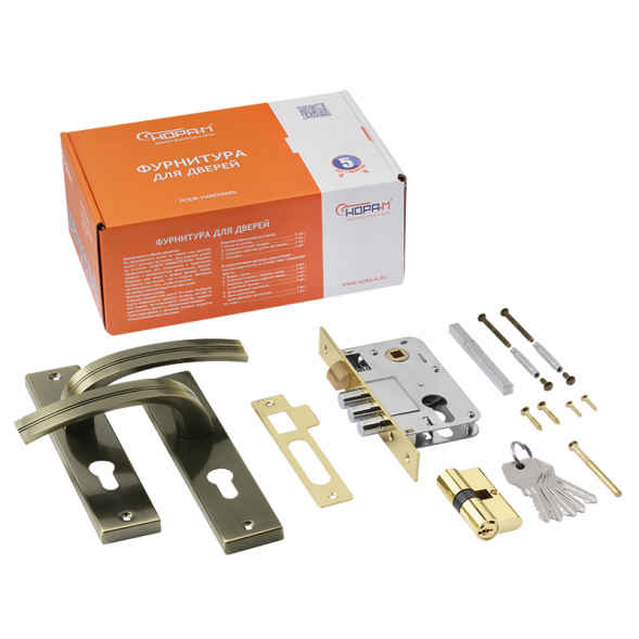 Замок врезной 706К-61,5 мм (старая бронза)