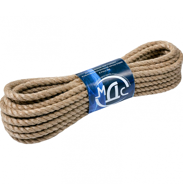 Канат джутовый 8мм 4пр. 20 м (уп)