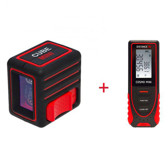 КОМПЛЕКТ лазерных уровней ADA Cube MINI Basic Edition + Дальномер лаз.ADA Cosmo MINI