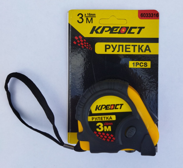 Рулетка  7,5м х 25мм &quot;Креост&quot;