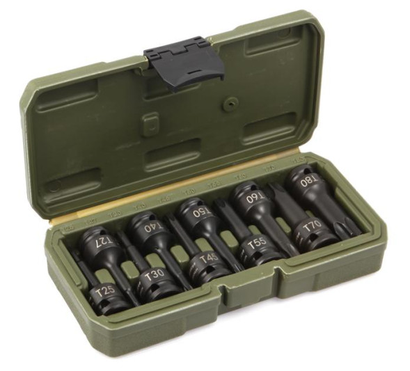 664280 Набор бит-головок ударных 1/2&quot; TORX  длина 78мм 10шт. (Т25-Т80) (10шт)