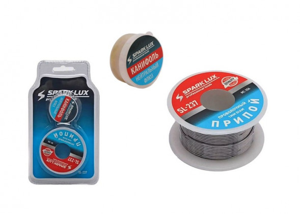 Набор припой на катушке 60гр + канифоль