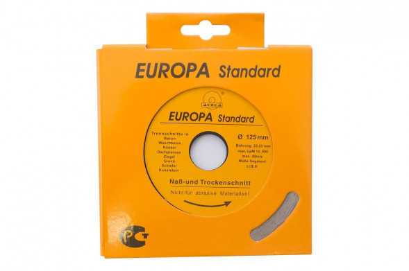 Диск алмазный 125*1,2 плитка EUROPA