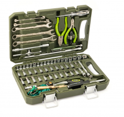 600765 Набор головок 1/4" с инструментом, 65 предметов