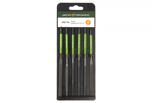250716 Набор надфилей, 6шт, Ø 4мм, длина 160мм (10шт)