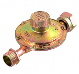 Редуктор газовый с регулятором (гайка-гайка) латунь