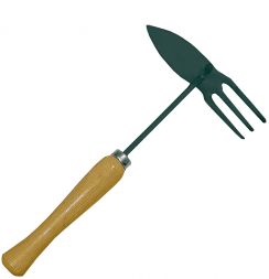 Рыхлитель-мотыжка 3-х зуб.комби (дерев.ручка) FT 401-E