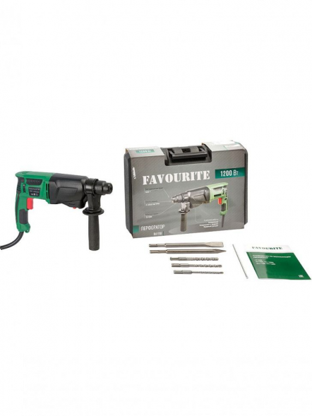 Перфоратор RH 1200  1200Вт, 3реж, 3,2Дж, SDS+ 0-4600уд/мин, 0-1100об/мин FAVOURITE