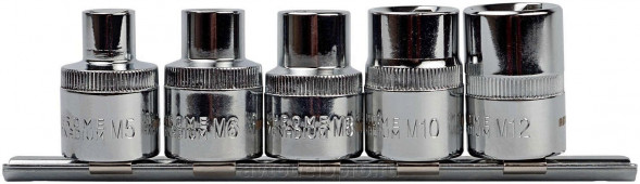 39970 Набор головок 3-гранных (DR1/2. М5-М12; 5 пр.) Авто Дело