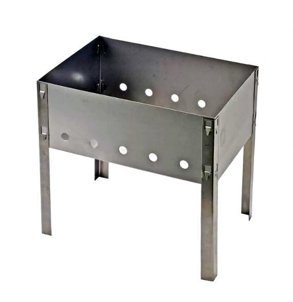 Мангал без шампур.(350*250*350) сталь 0,4мм (в пленке) &quot;Походный&quot;(уп.5/10шт)