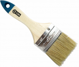 Кисть малярная плоская &quot;Евро&quot; нат. щетина 2,5&quot; (63мм) дер.ручка ON