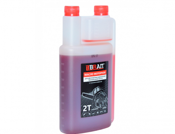Масло минеральное BRAIT для 2-х тактных двигателей API TB с дозатором (946мл) BRAIT (9шт.)