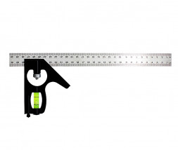 Угольник регулируемый с уровнем,  300мм ON