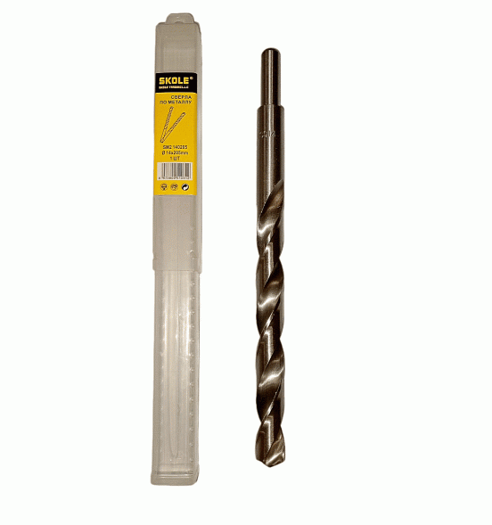 Сверло по металлу удлиненное 18*205мм (с проточкой) SKOLE