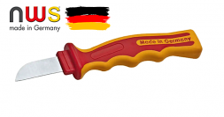 Нож для снятия изоляции VDE 1000В 35х190 мм NWS, рукоятка SoftGripp (505 2К)